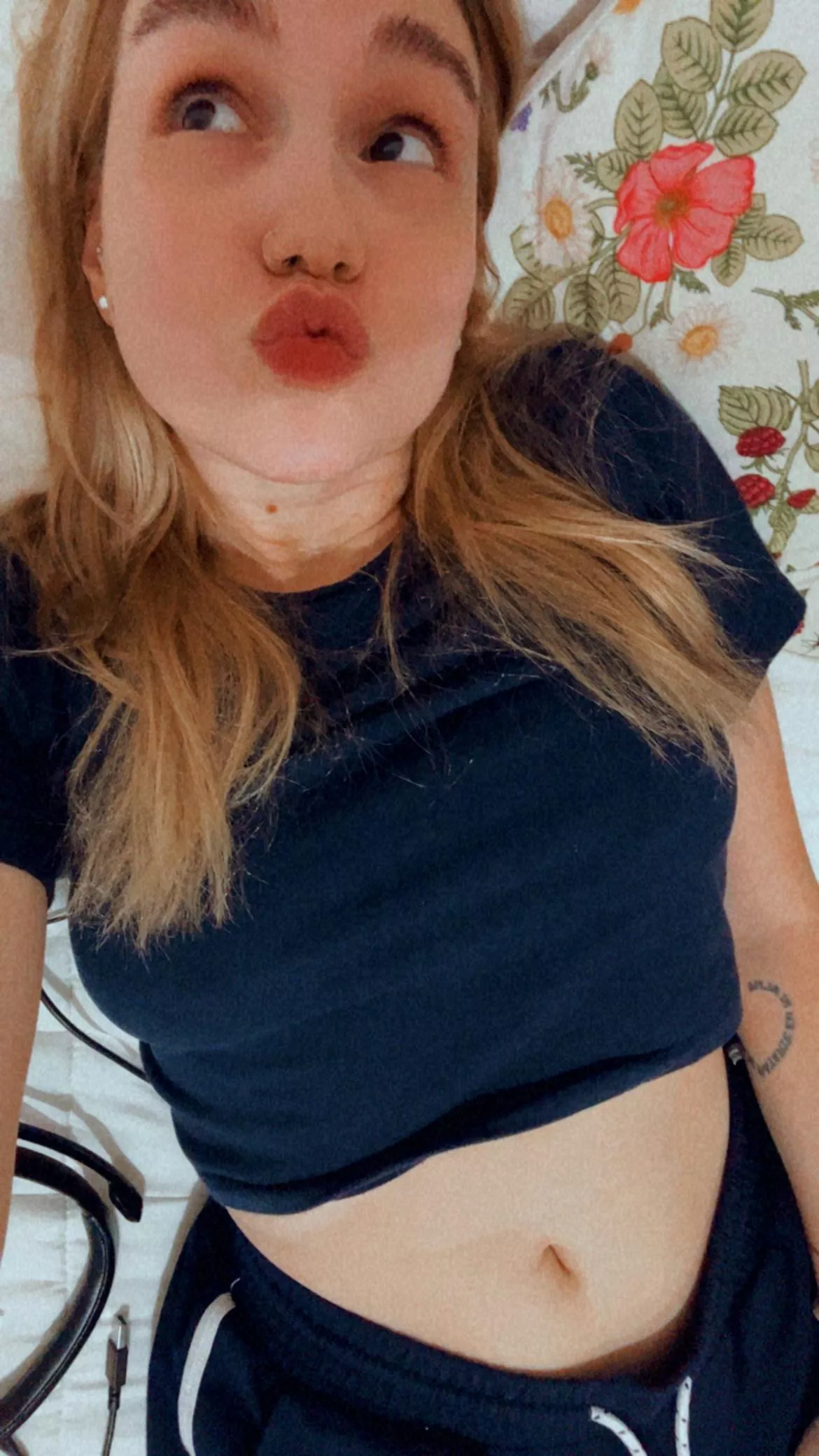 I hope you like kissing my belly button