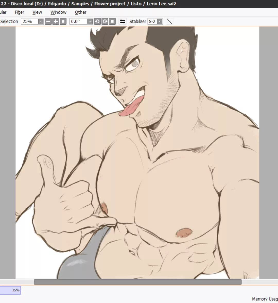 Leon Lee wip (by me @artzhiromi)