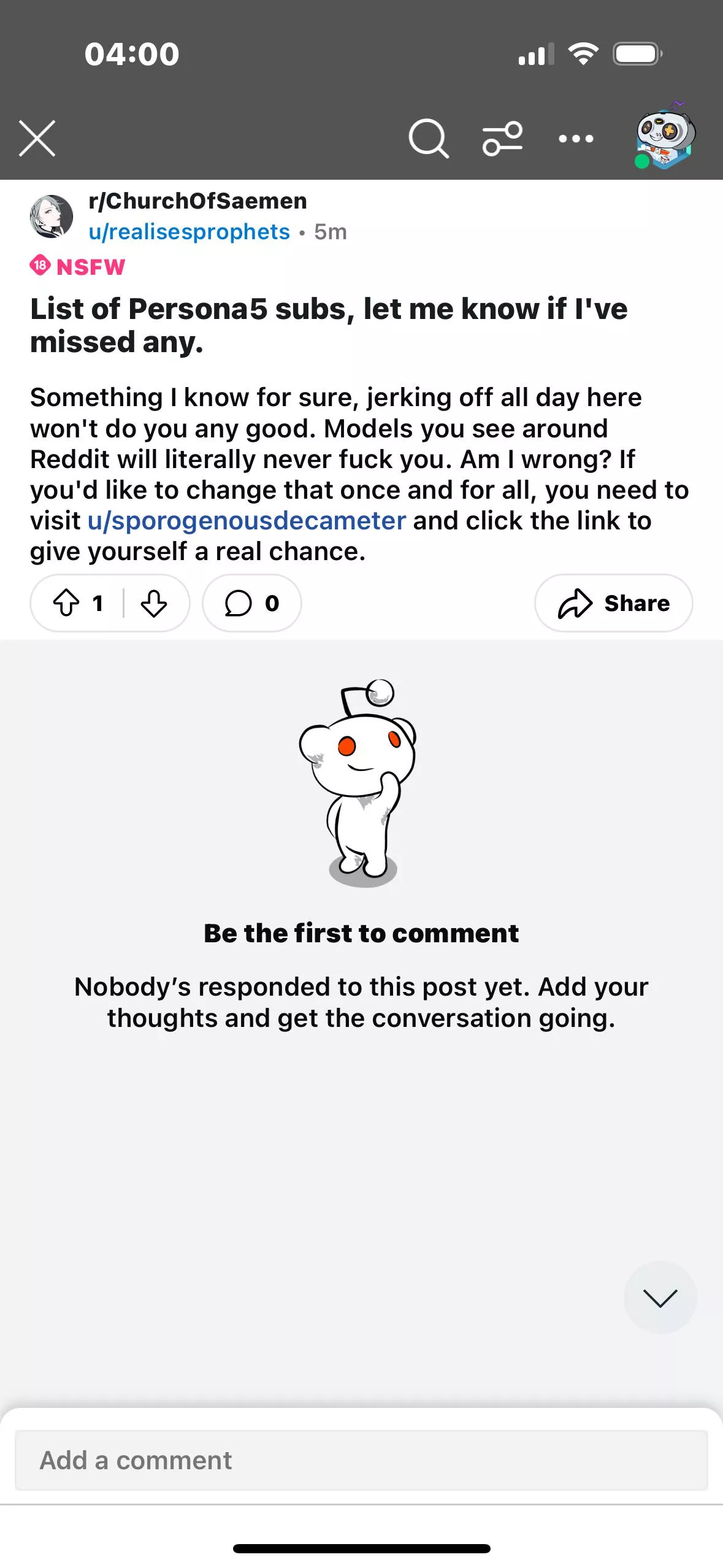 Please be on the lookout for this in other NSFW subreddits. 