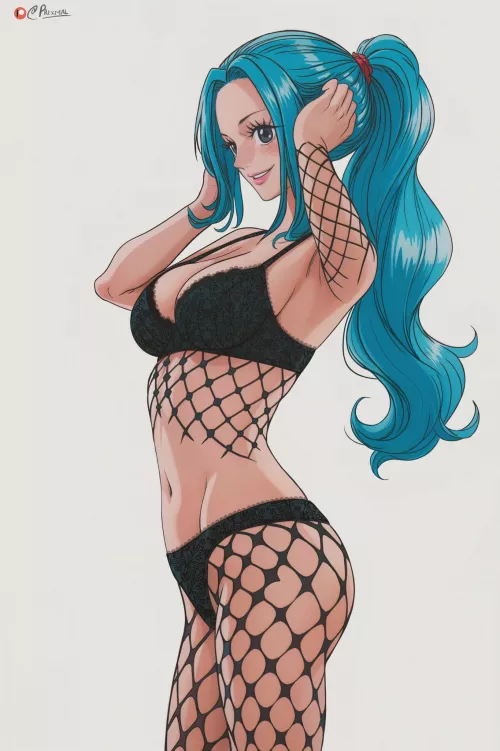 Pretty Vivi in a fishnet dress (Prixmal)