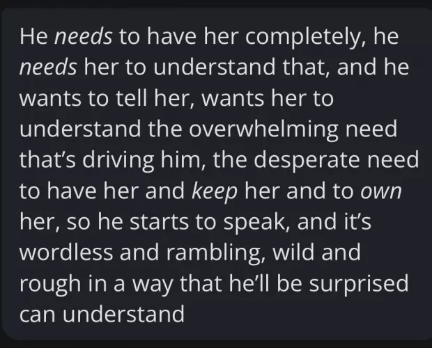 She did *not* understand