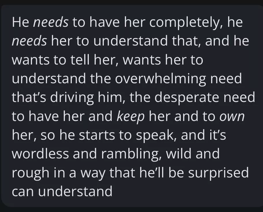 She did *not* understand