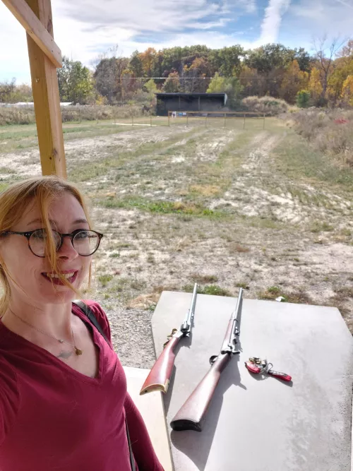 Shot my Trapdoor carbine and revolving rifle yesterday. Such a good time. 
