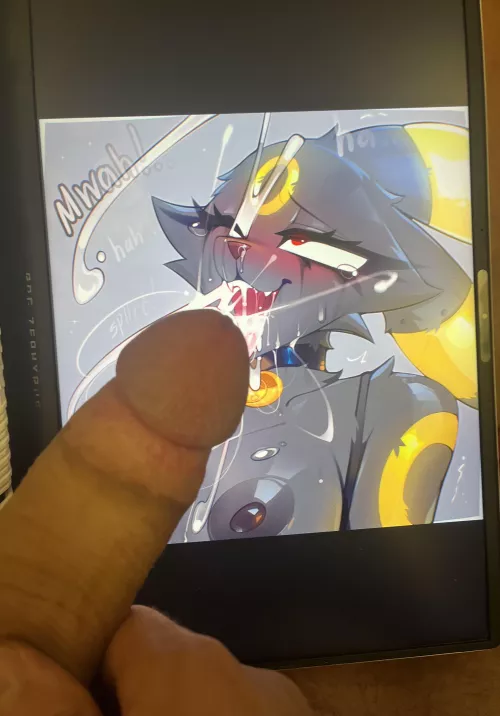 Slutty umbreon was desperate for more cock