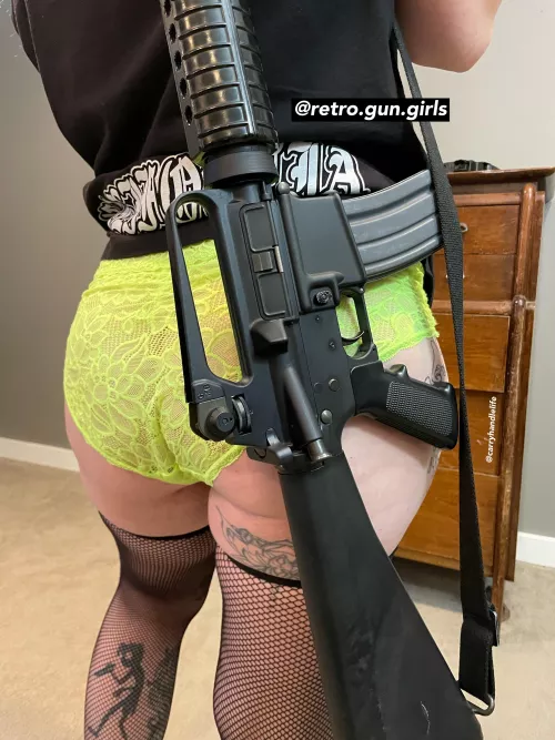 Synthia w/ Colt AR15A2 M16A2 