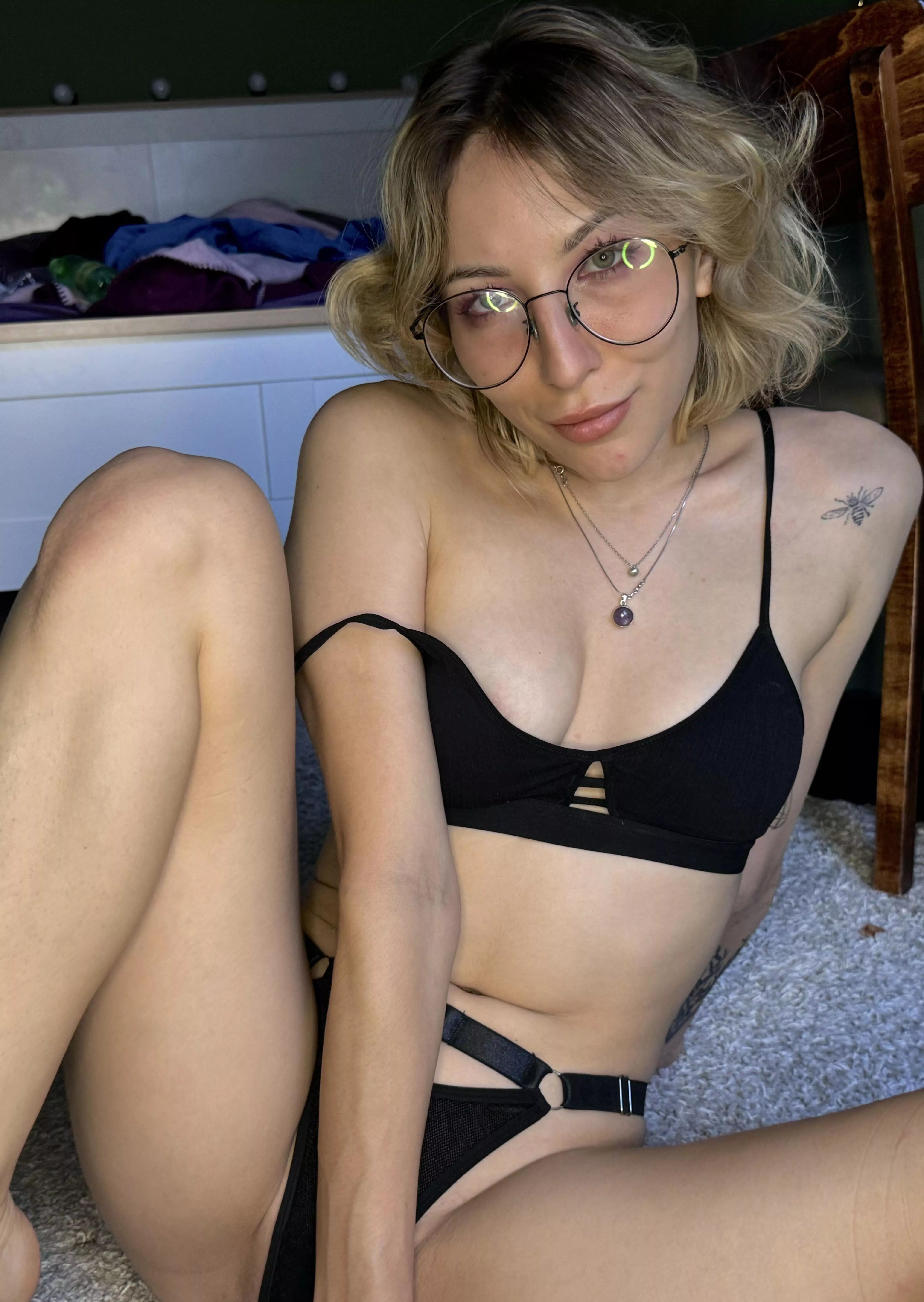 The black lingerie I have on is my key to your head