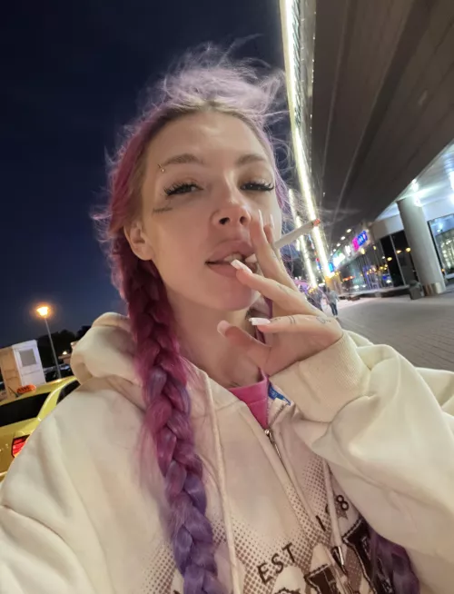 took selfies on an evening stroll