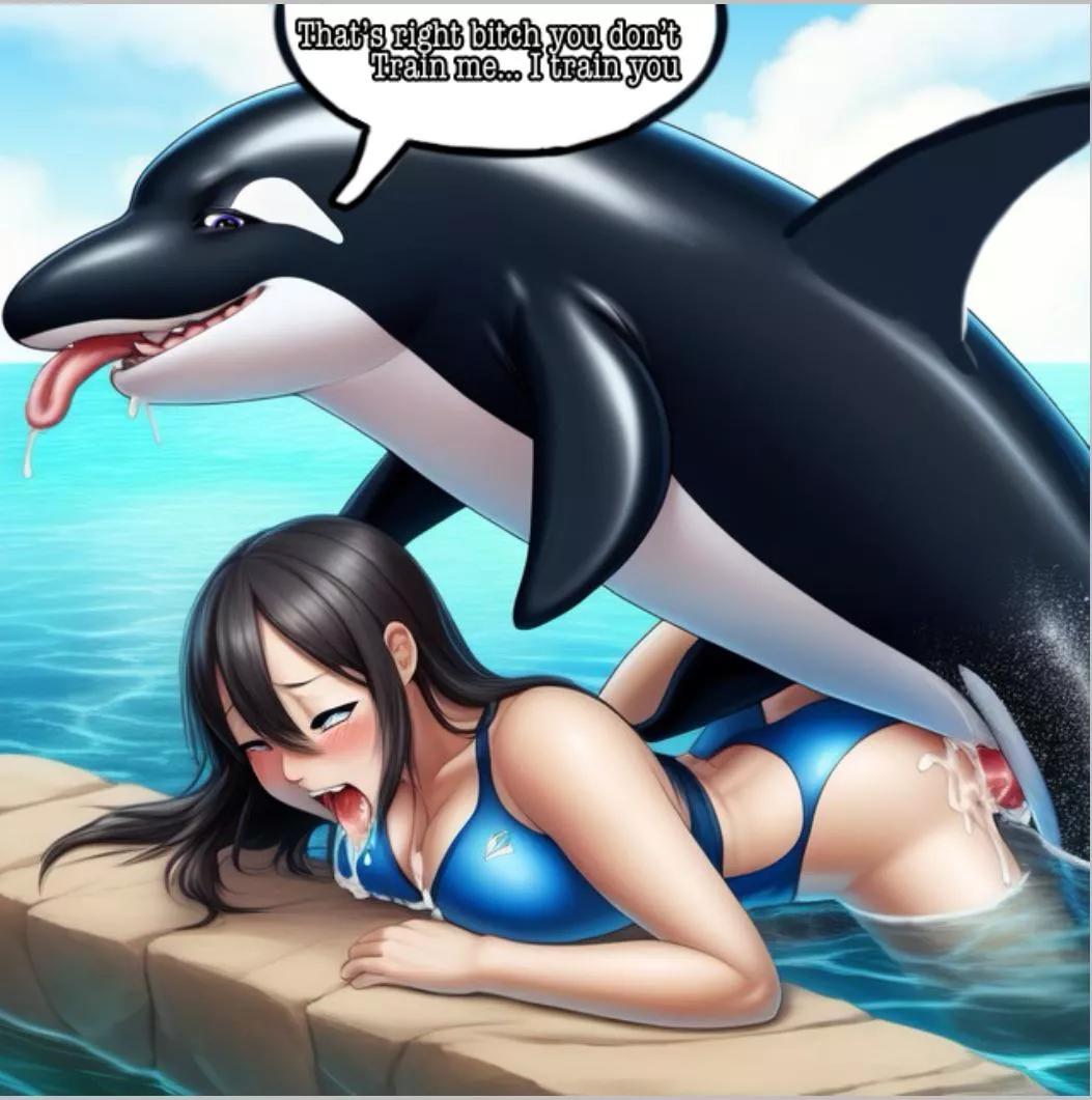 Trainer getting trained by her own orca 