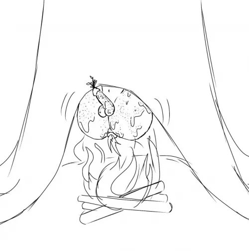 When you find a nymph stuck in a tree, you make lunch! 