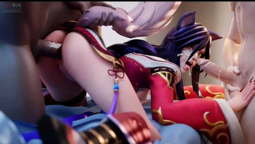 Ahri getting facial and creampie