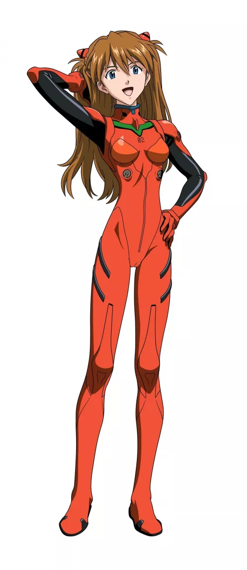 Asuka Langley plugsuit cameltoe