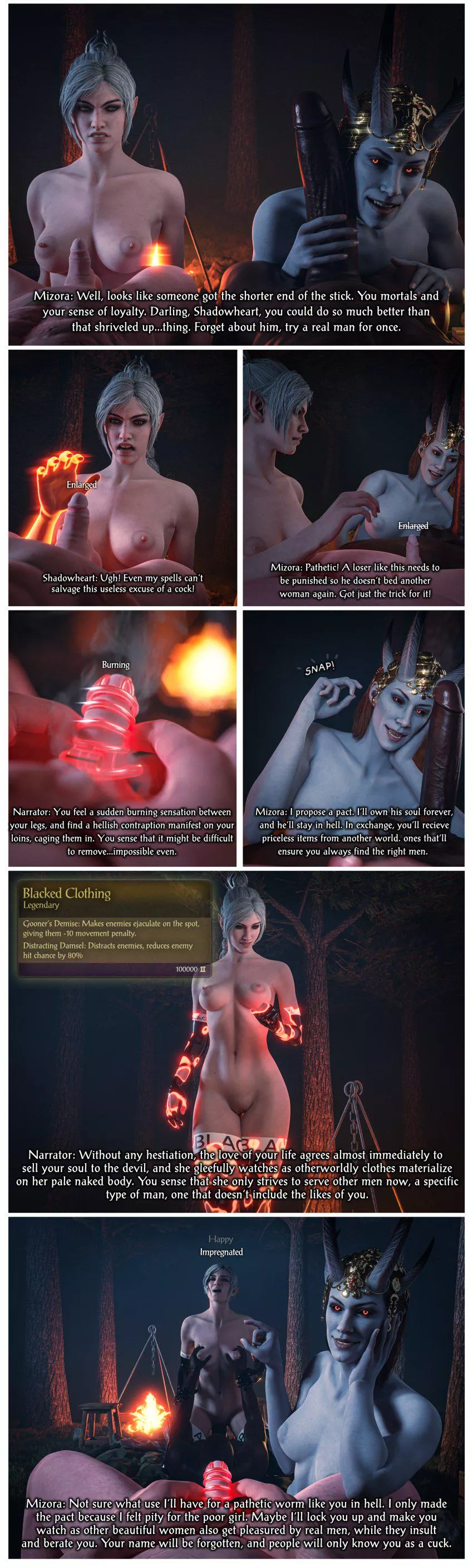 Baldur's Gate 3 alternative romance ending. [Art & dialogue by currysfm]