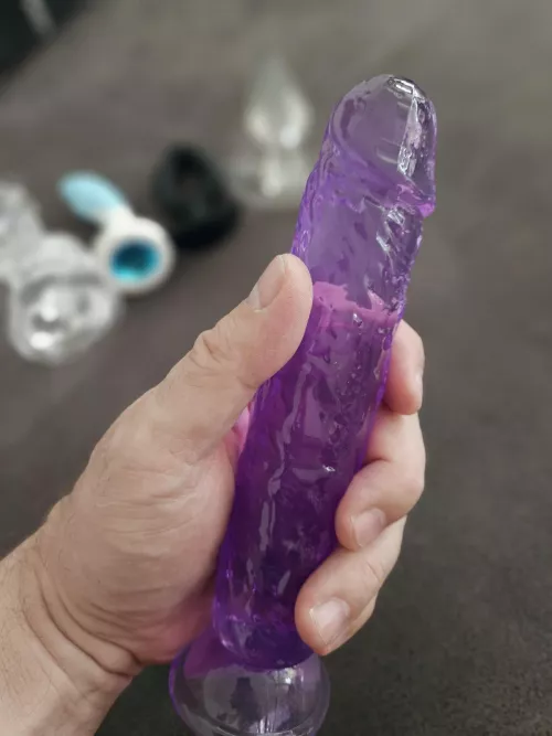clear purple dildo