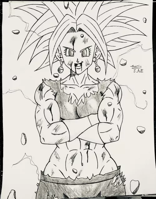 Drawing Kefla [@Saquanarts]