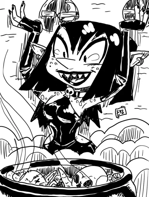 #GobTober Day 17 Goblin Magic, art by Eyz