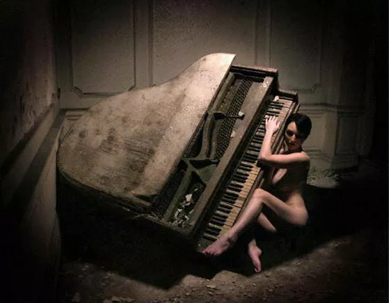 Grand piano in an artistic way