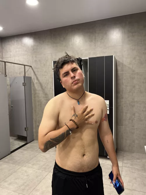 I just hopped in the shower after my soccer game