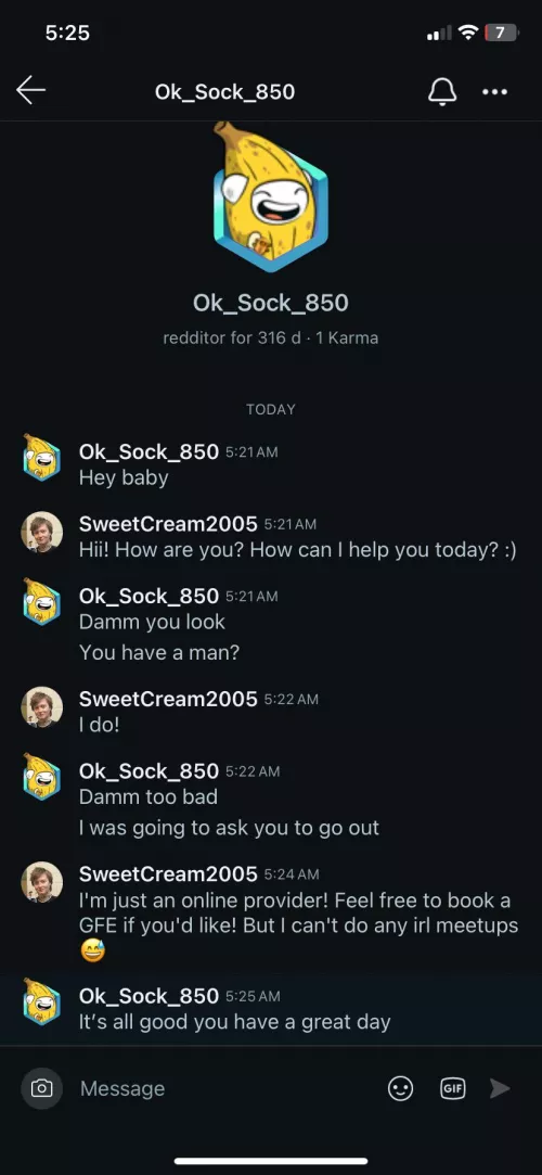 Ok_Sock_850 asks inappropriate questions about personal life