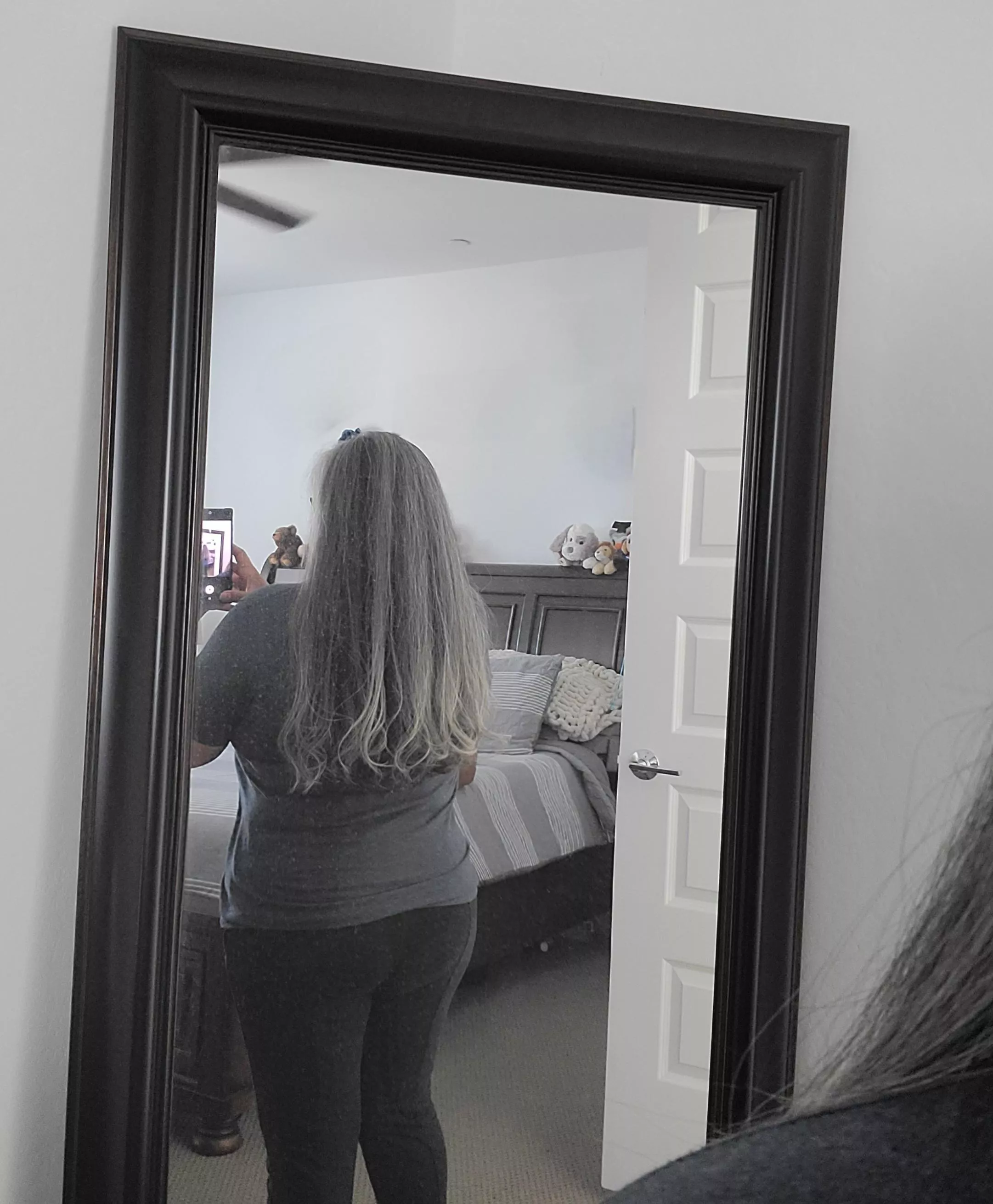 Pastors Wife...question, should I keep my Grey, or should I go back to dark?