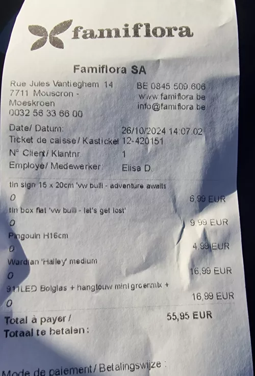 Reimburse my plants and decorations ! 55,95€ 🌸💸 