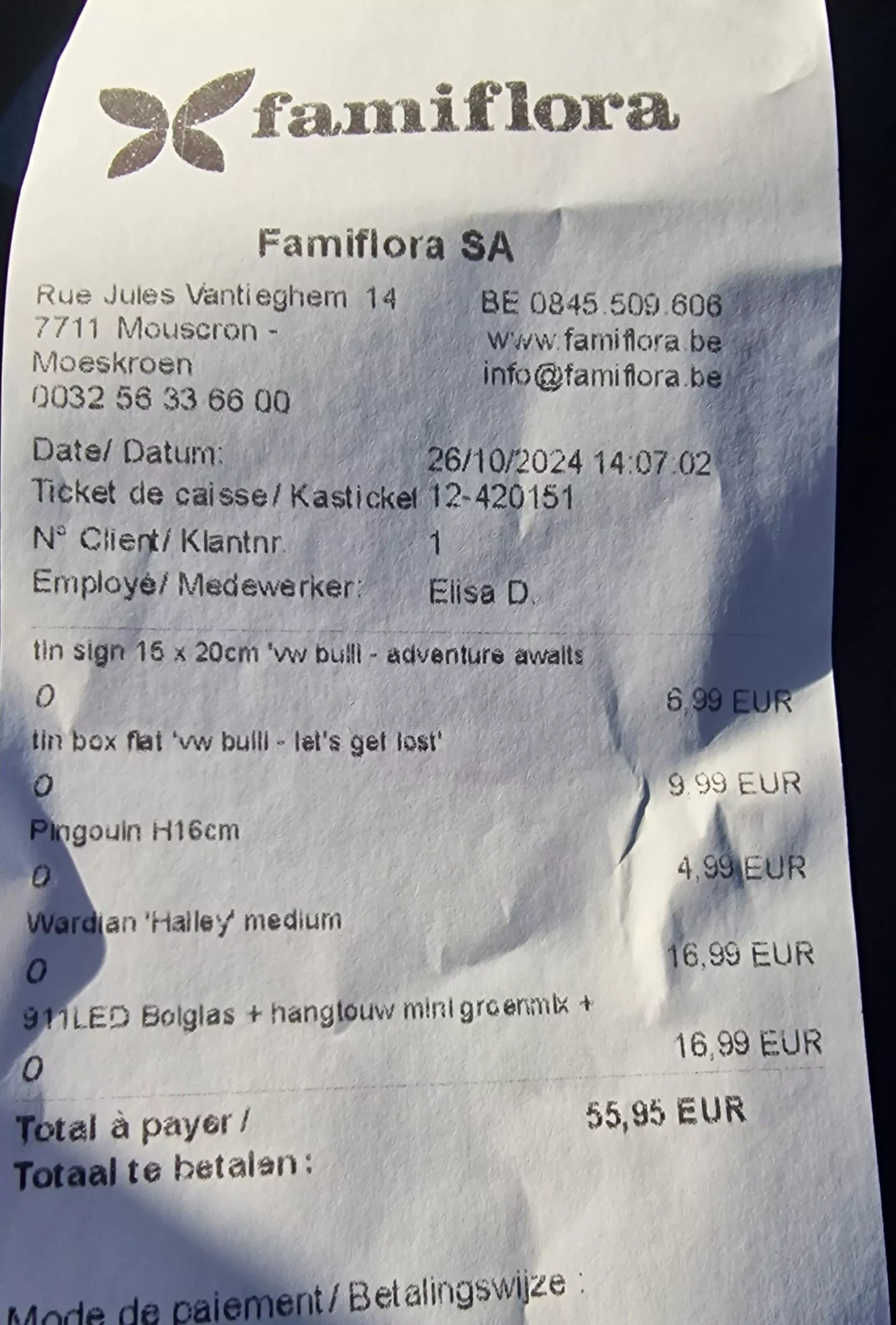 Reimburse my plants and decorations ! 55,95€ 🌸💸 