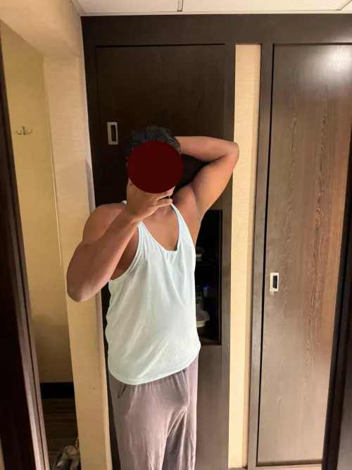 Room service people see me in this when they come to my Hotel room 