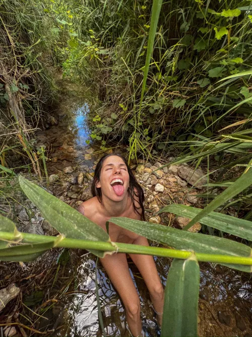 Stick your tongue if you just don’t care 