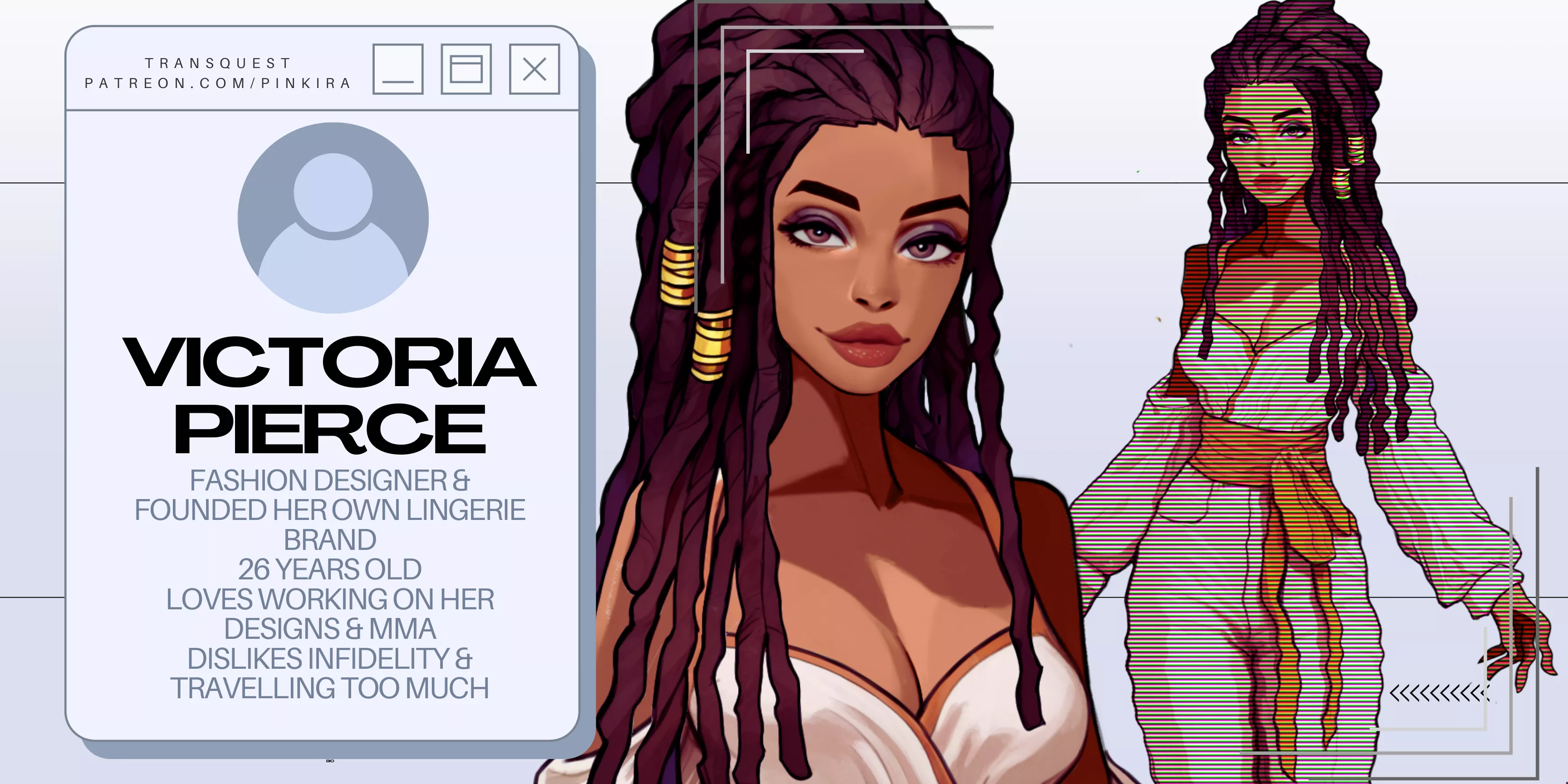 [w]A black love interest from adult game Transquest (pinkira)