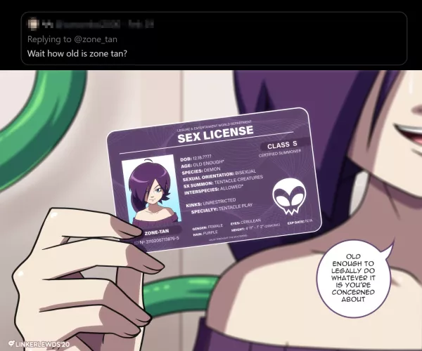 Zone-Tan Sex License?! (Linker)