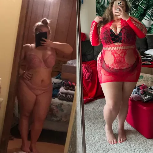 Before vs after. Wondering if I should go back to being a gym girl
