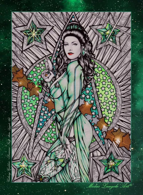 Deanna Troi - Galaxy Goddesses Collection. Inkwork. Midas Langelo ART