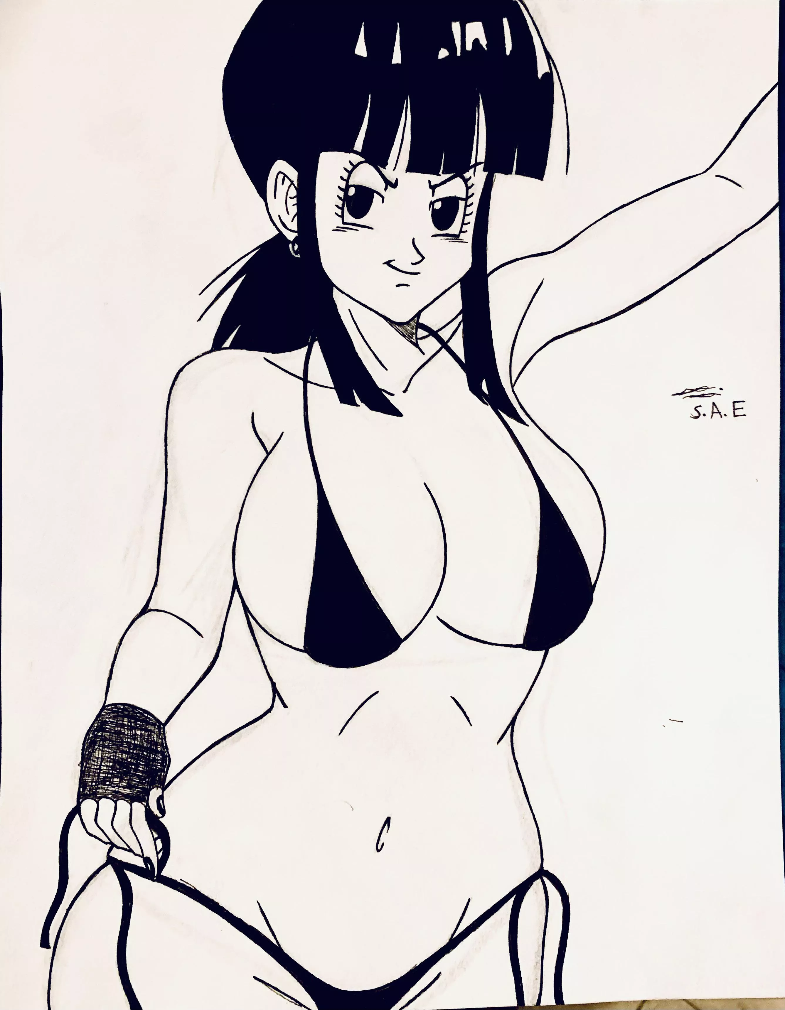 Drawing a sexy Chi Chi (Saquanarts)