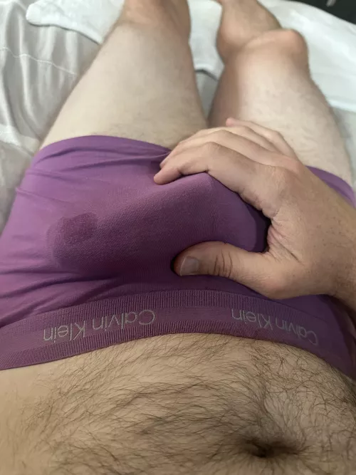 Excited in my purple CKs