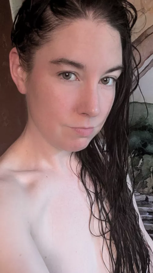 hair out of the shower long hair pale skin 