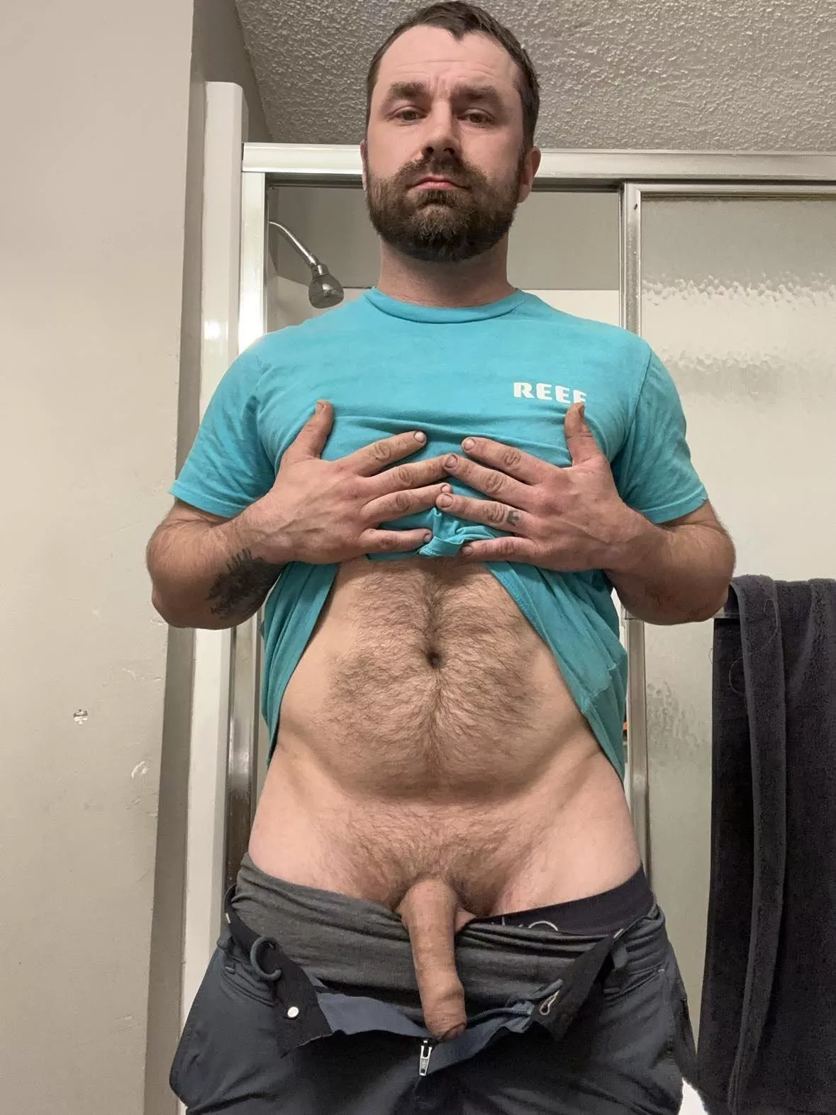 My foreskin doesn't cover it all the way. 