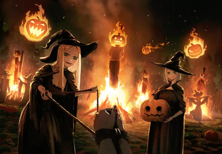 Witch jack-o'-lantern by @Matsuba10