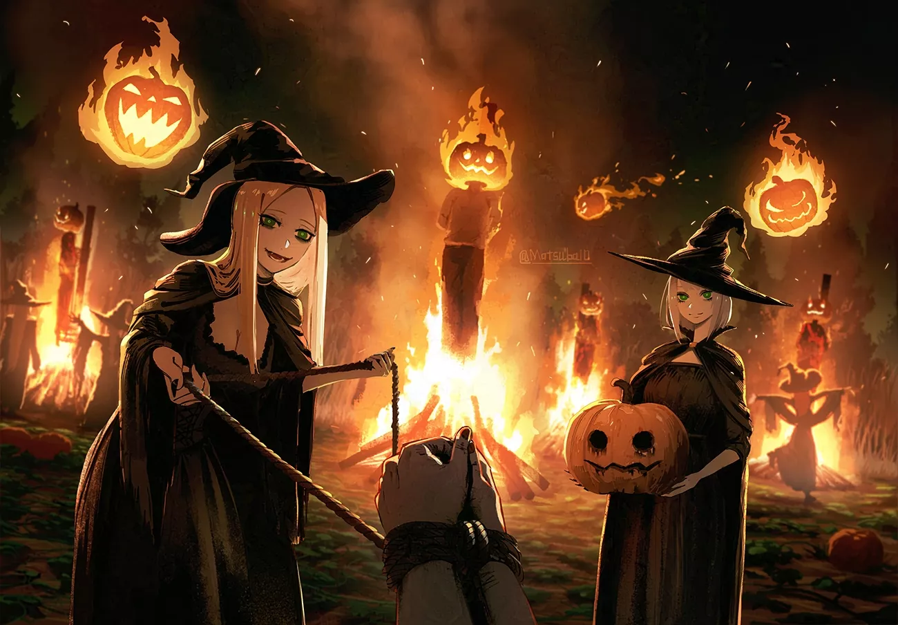 Witch jack-o'-lantern by @Matsuba10