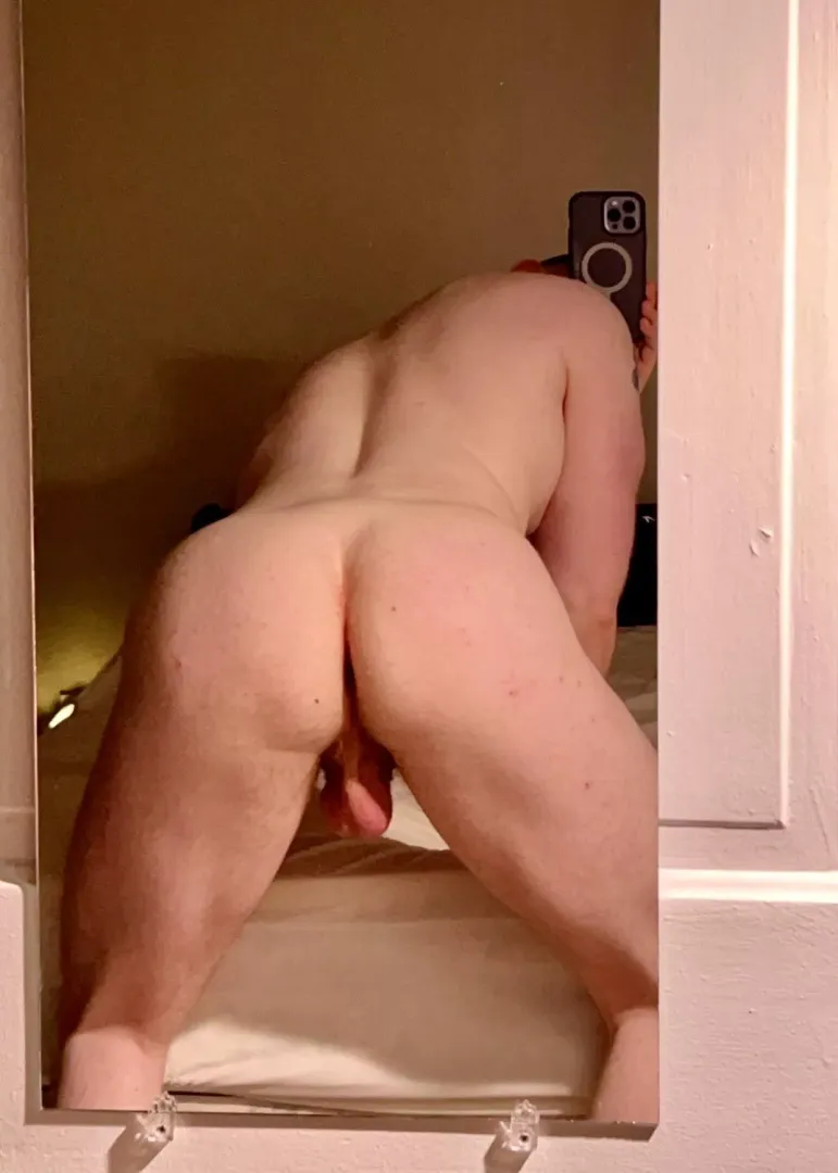 32 Letting the ass hang out a bit after the gym 