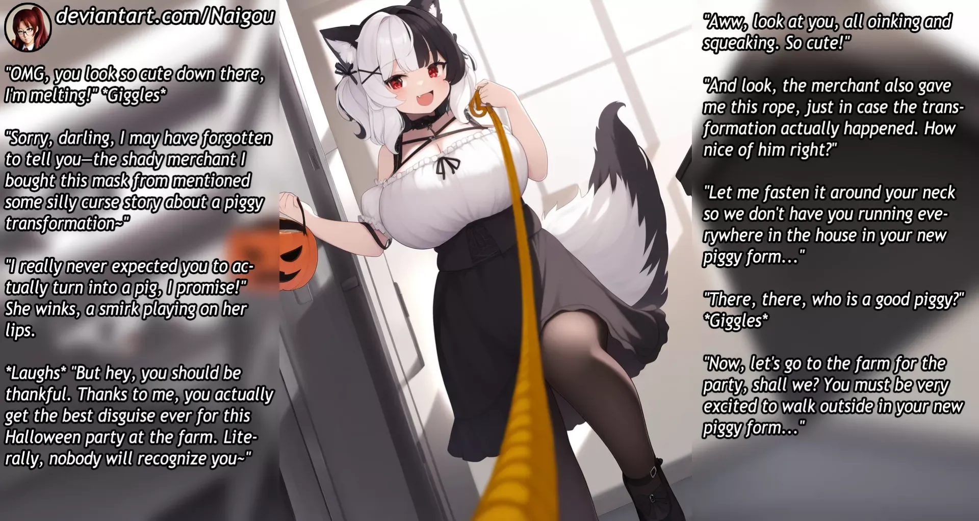 Become her pig for Halloween Part2 [commission][femdom][pig TF][transformation][pet play]