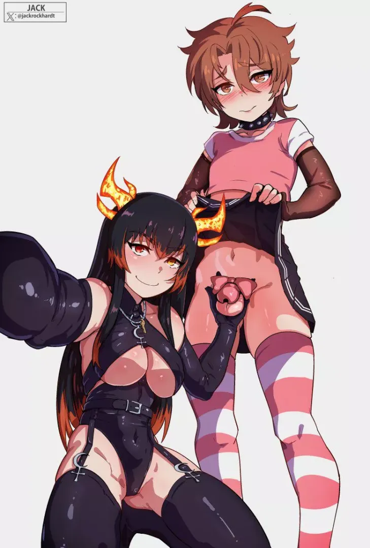 Posing with her property