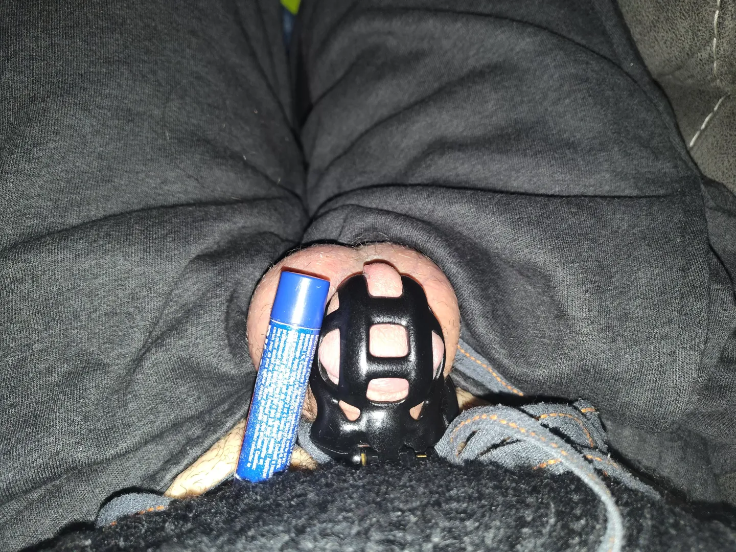 Saw someone comparing with 2 coke cans. Here's me next to a *slightly* smaller cylinder 