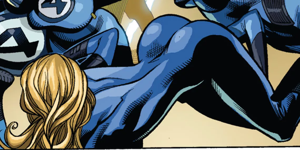 The Skrulls didn't have to enhance Sue Storms booty, she's a pawg already [Secret Invasion (2008), #7]