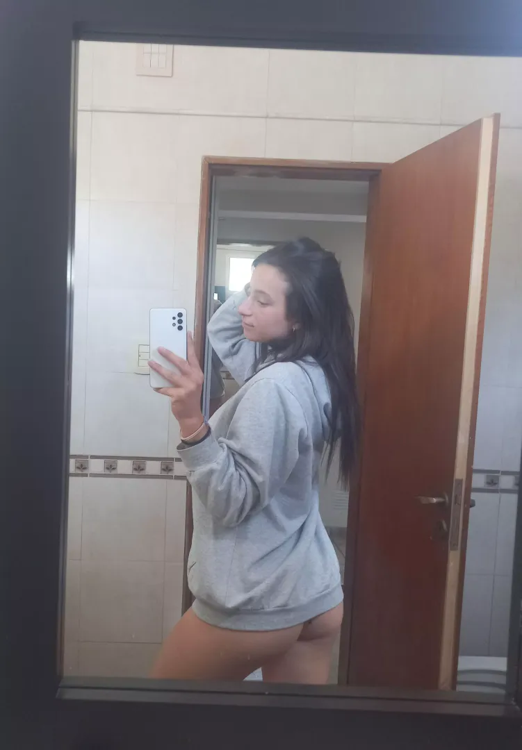 This hoodie doesn't really cover it up