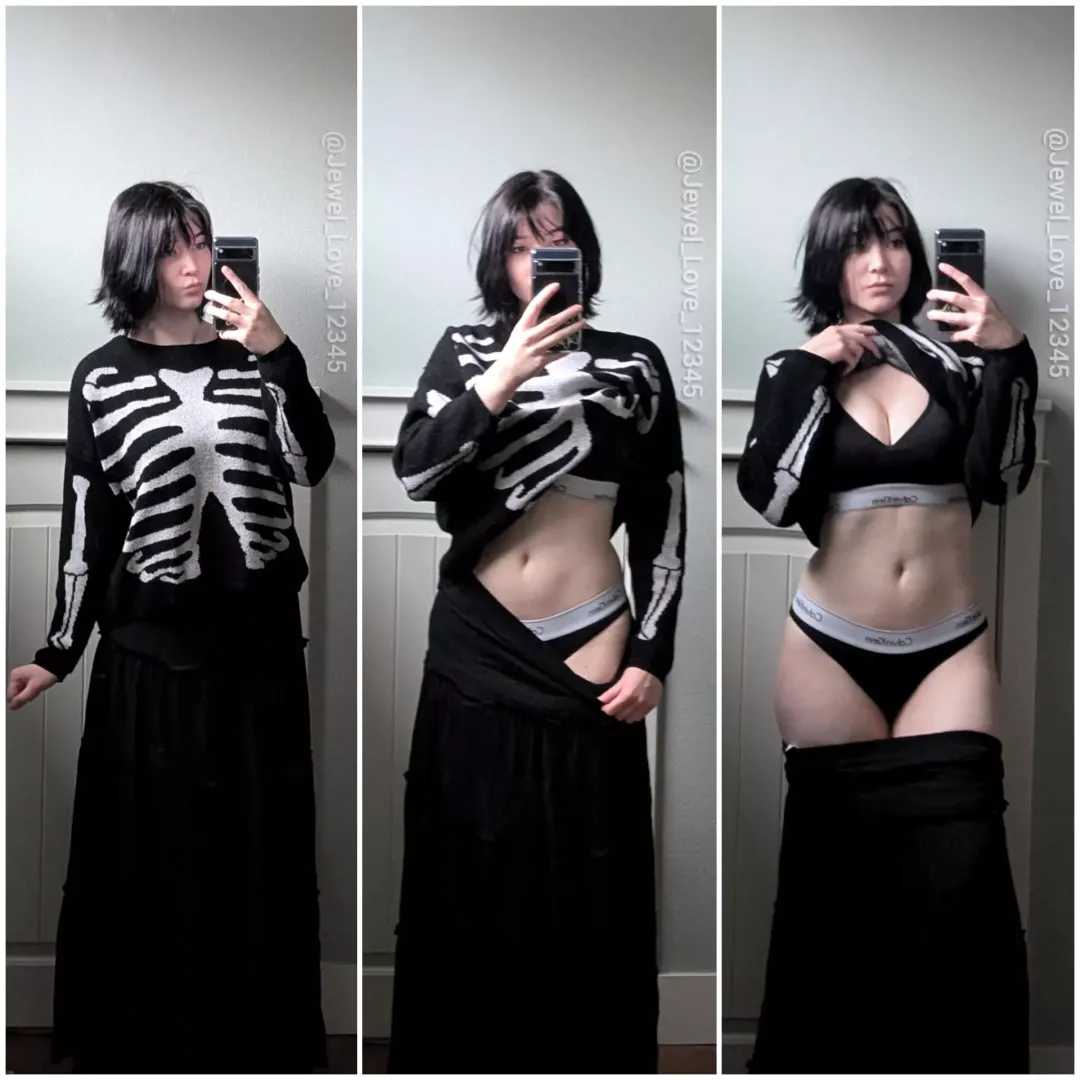 Thought this outfit was cute with the matching Calvin Klein set underneath 