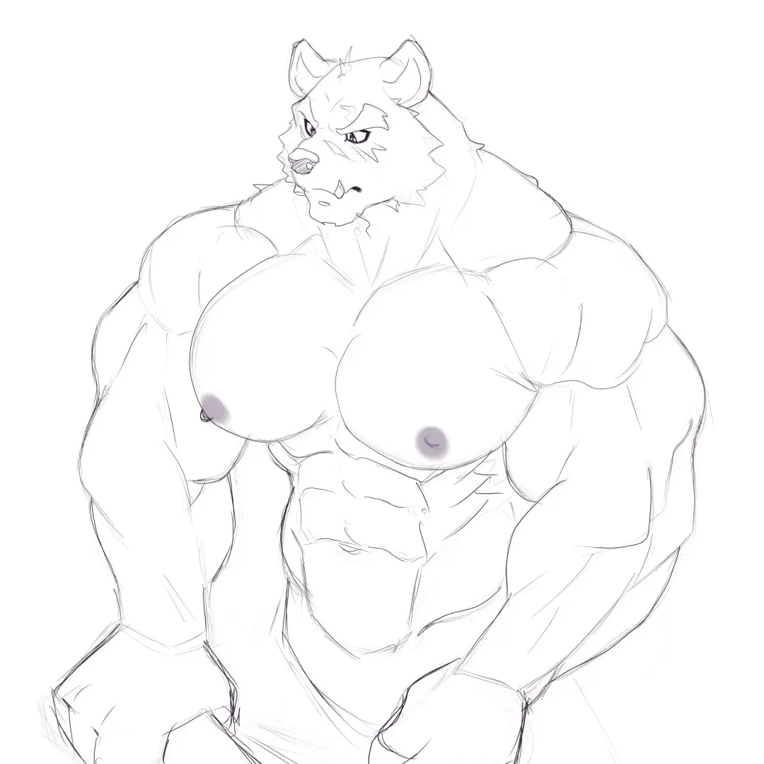 Wip big bear 🤤 artista by (@VaquitoMorado)