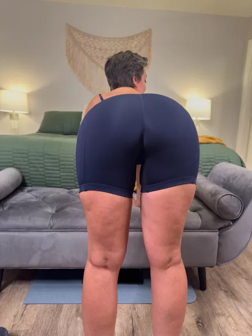 Bending over as instructed