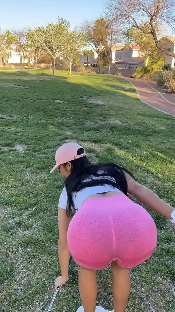 Bending over to pickup my ball