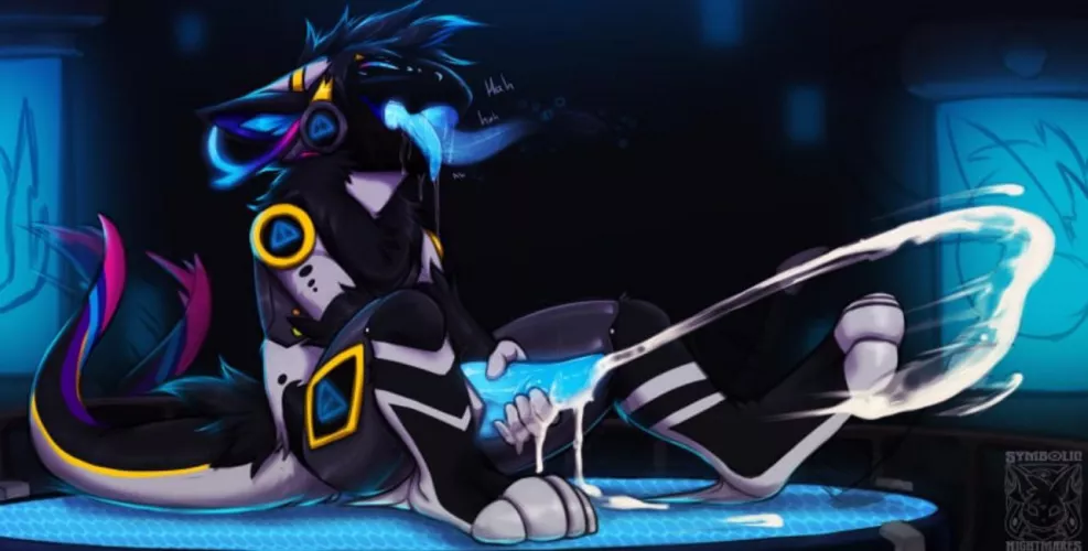 Cutie proot cumming :3 (Art by symbolicproto)