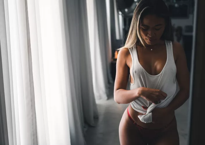 Don't you love the white tank tops?