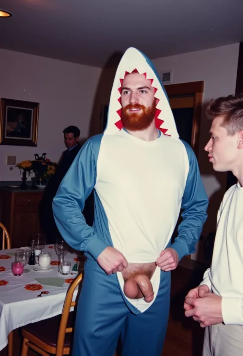 He really gave everyone a fright when he opened the flap in his costume